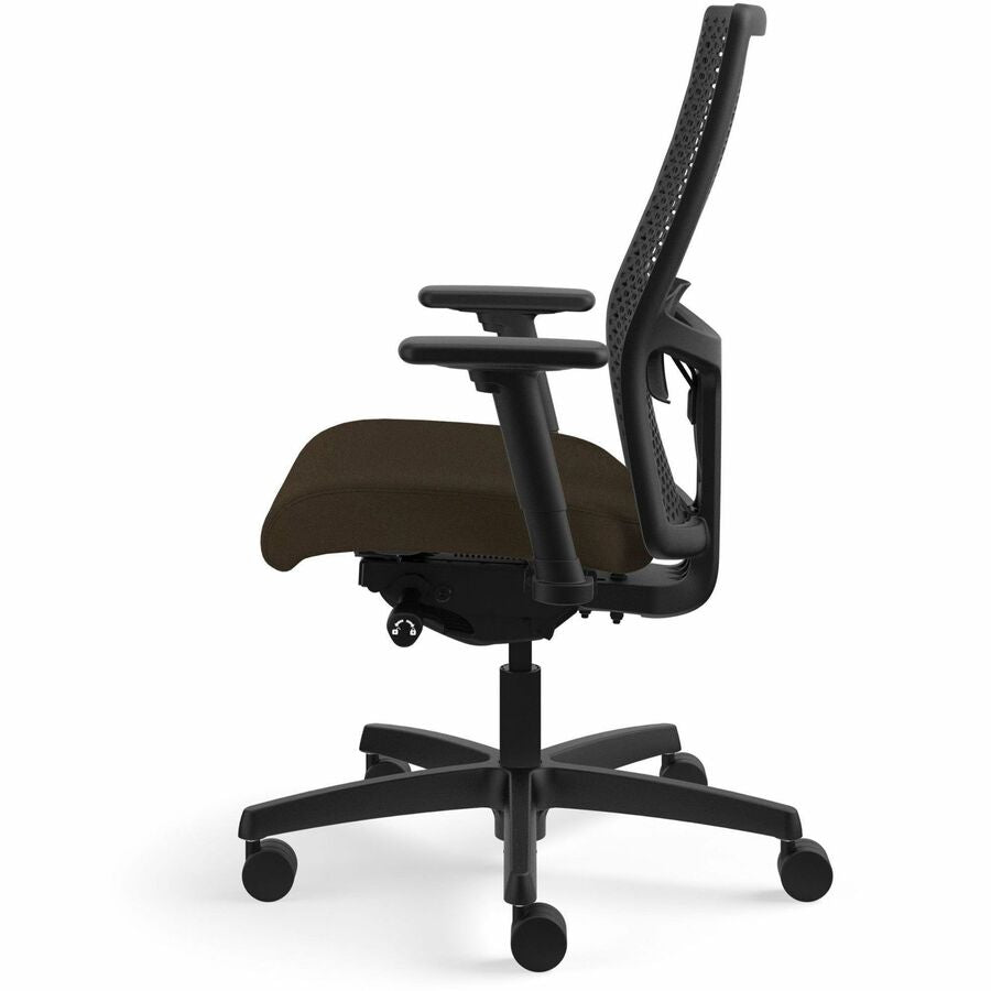 HON Ignition ReActiv Back Task Chair, Fabric Seat, Espresso/Black, Mesh Back, Adjustable Arms and Lumbar, 5-Star Base, 1 Each