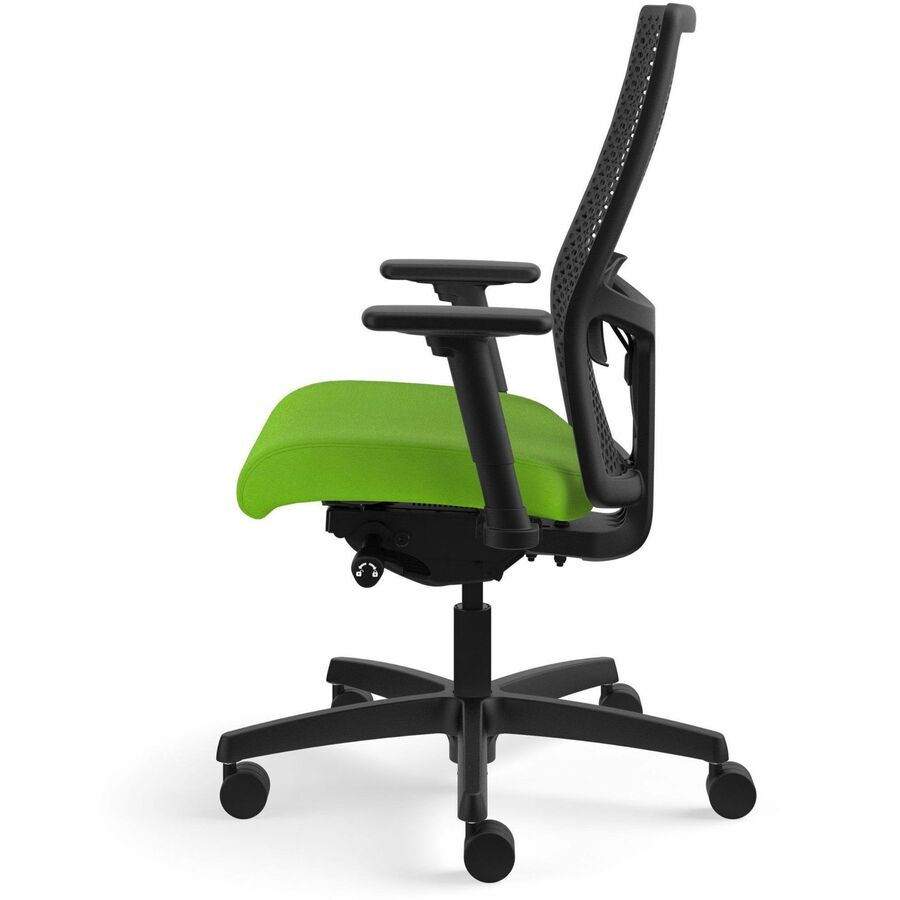 HON Ignition ReActiv Back Task Chair, Pear Fabric Seat, Black Mesh Back, Black Frame, 5-Star Base, 1 Each
