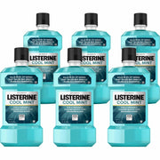 LISTERINE Cool Mint Antiseptic Mouthwash, Cool Mint Flavor, 1.06 Quart Bottles, 6 per Carton