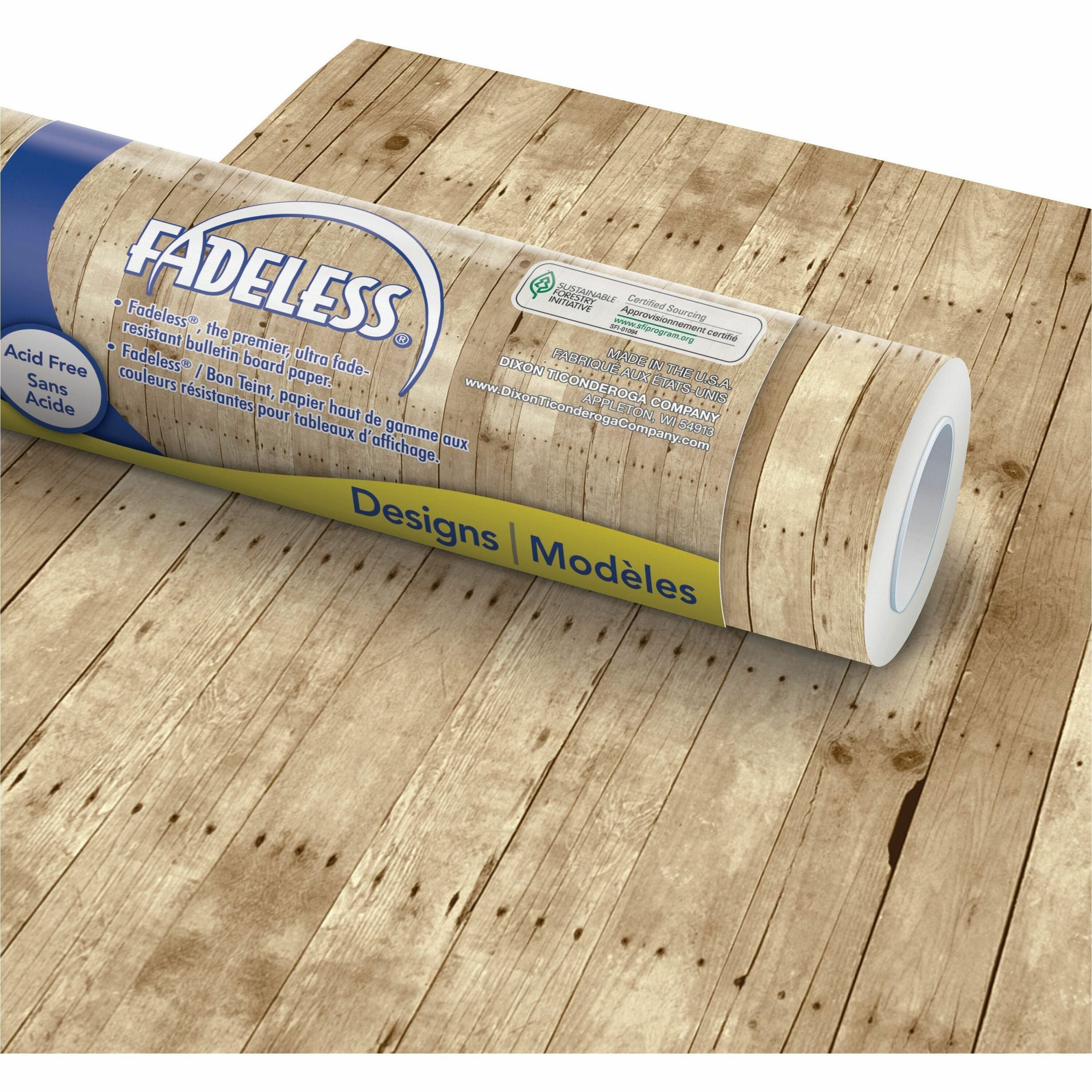 Fadeless Bulletin Board Paper Roll, 48" x 50 ft, Natural, Fade Resistant, Durable, Acid-Free, Recyclable, 1 Roll