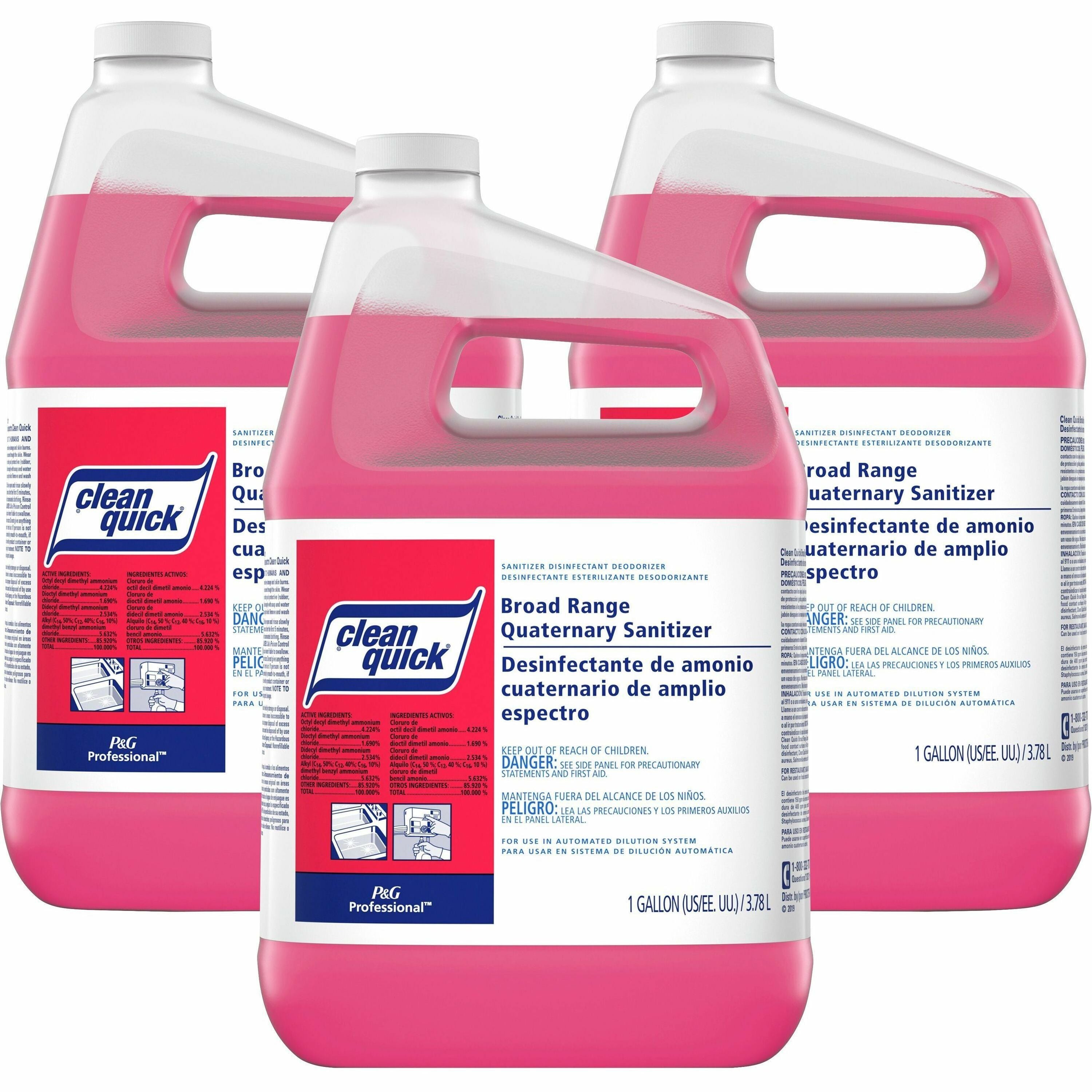 Concentrate - 128 fl oz (4 quart) - Rinse-free - Red - 3 / Carton