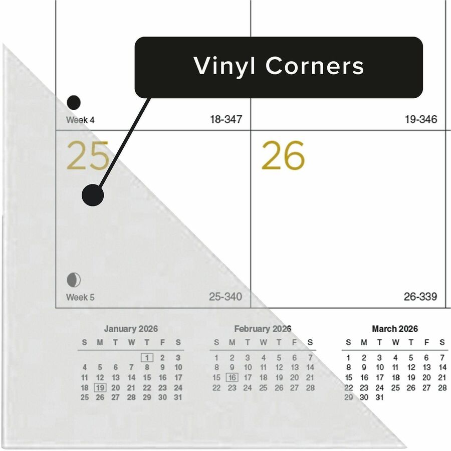 Blueline Classic Gold Monthly Desk Pad Calendar