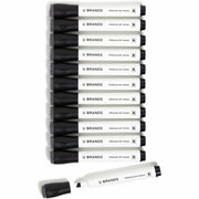U Brands Chisel Tip Dry-Erase Markers, Black Ink, 12 Pack