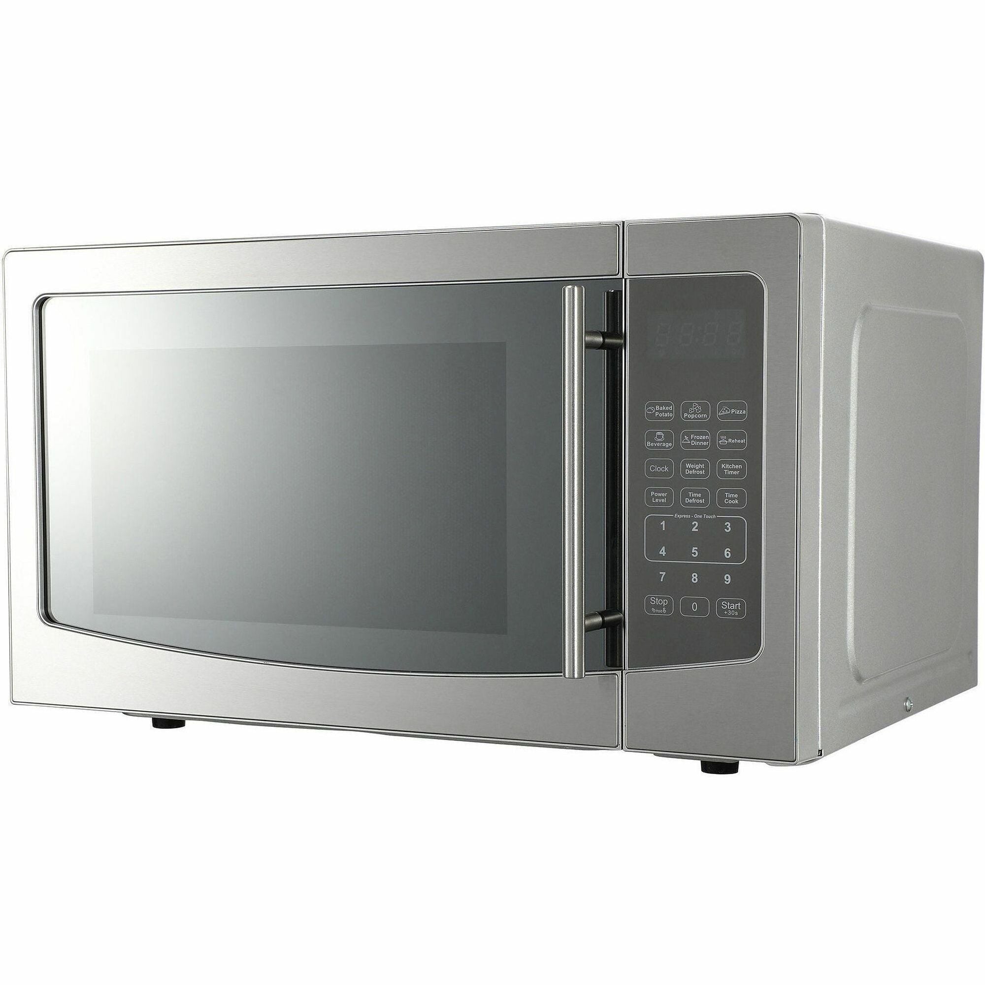 Avanti Microwave Oven, 1.1 ft³, 1000W, 10 Power Levels, Stainless Steel, Countertop, Silver, Electronic Controls, Removable Turntable, Packaged Quantity: 1 Each
