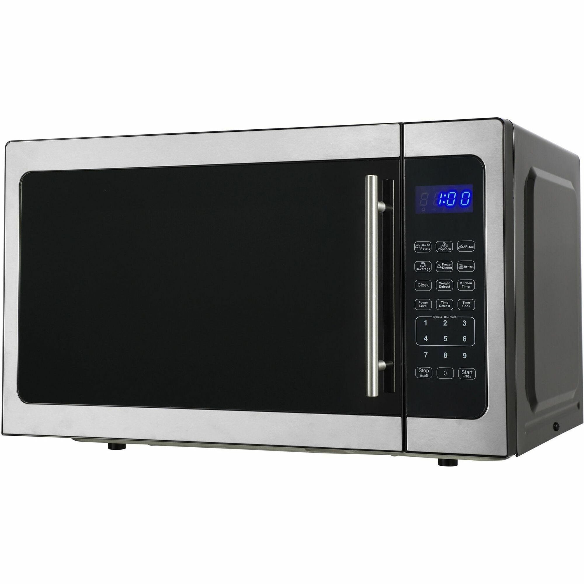 Avanti Microwave Oven, 1.5 ft³ Capacity, 1000W, 10 Power Levels, Stainless Steel, Silver, 1 Each
