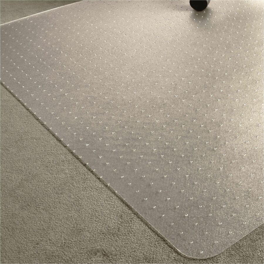 Floortex Eco Friendly Carbon Neutral Polycarbonate Chair Mat, 47" x 35" x 0.090", Rectangular, Clear, 1 Each, TAA Compliant