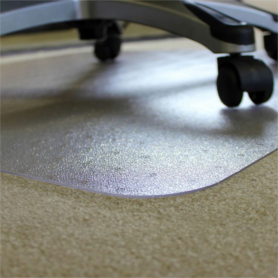 Floortex Eco Friendly Carbon Neutral Polycarbonate Chair Mat, 47" x 35" x 0.090", Rectangular, Clear, 1 Each, TAA Compliant