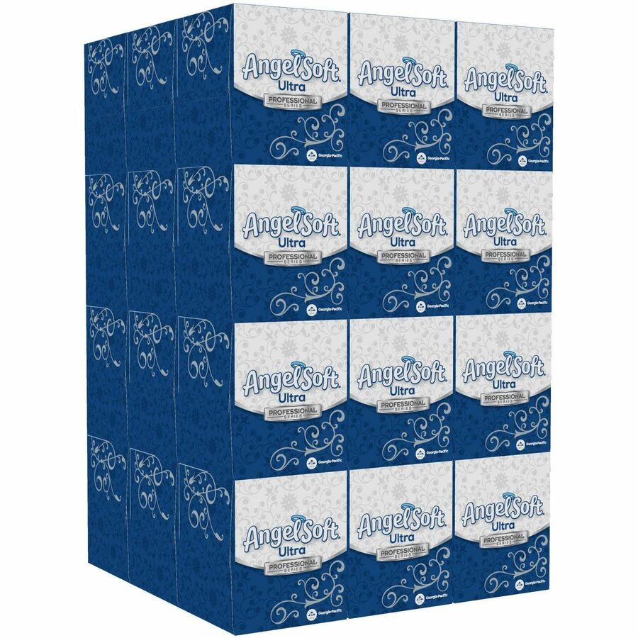 Angel Soft Professional Series Facial Tissue, 2-Ply, White, 96 Tissues/Box, 36 Boxes/Carton