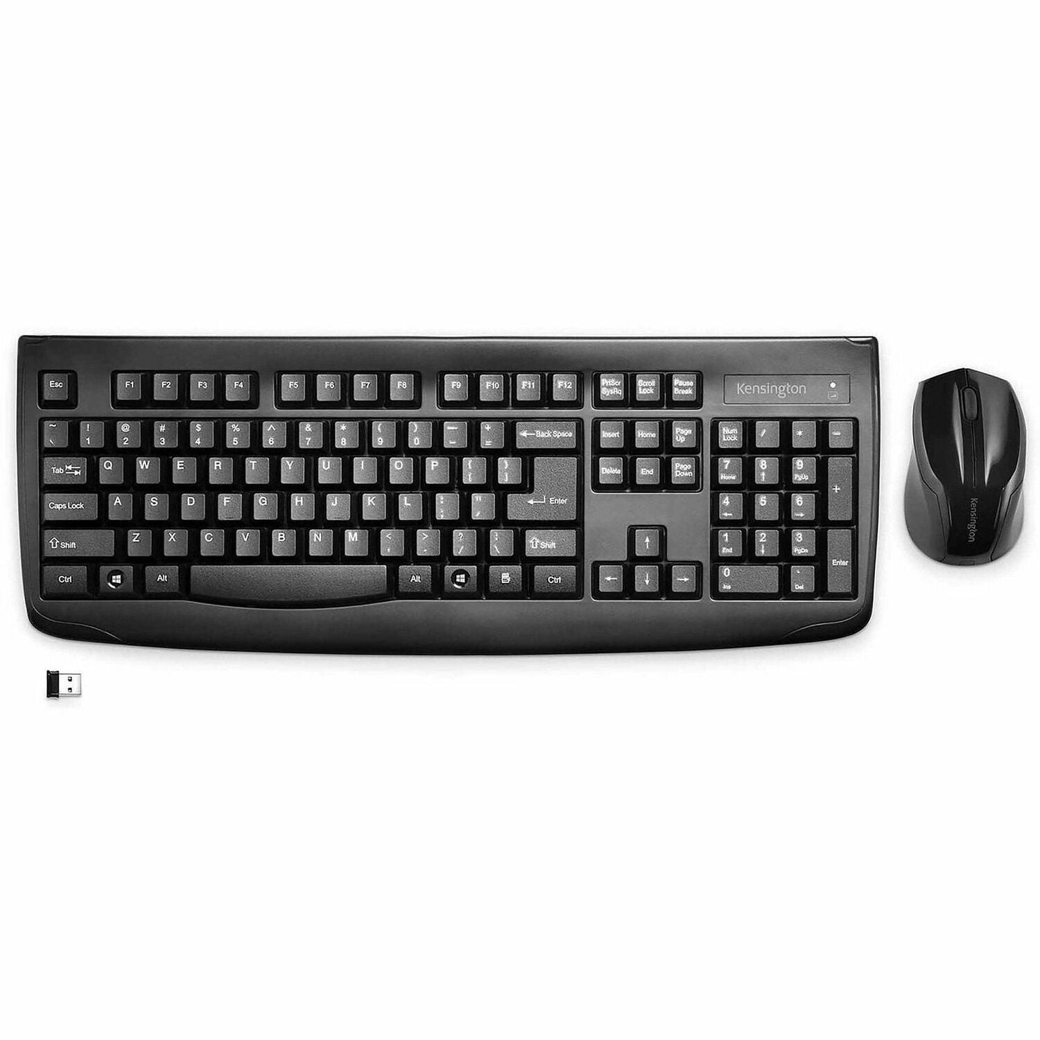 USB 2.0 Membrane Wireless RF 2.40 GHz Keyboard - 104 Key - Black - USB 2.0 Wireless RF - 1000 dpi - Scroll Wheel - Black - Symmetrical - AA, AAA - Compatible with PC - 1 Each