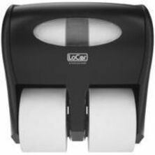 LoCor 4 Bath Tissue Dispenser, Roll Dispenser, 6000 or 12000 Sheet Capacity, 13.2" H x 13.6" W x 7.4" D, Plastic, Black, 1 Each