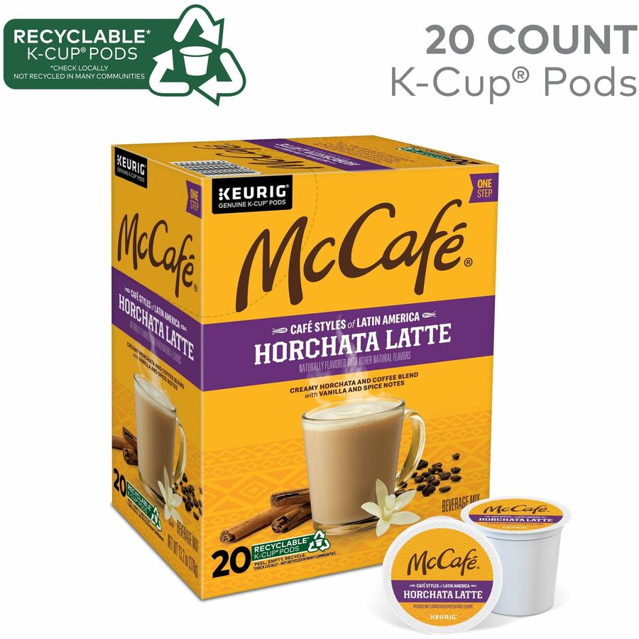 McCafé K-Cup Horchata Latte, Medium Roast, 24 K-Cups per Box, Compatible with Keurig Brewers