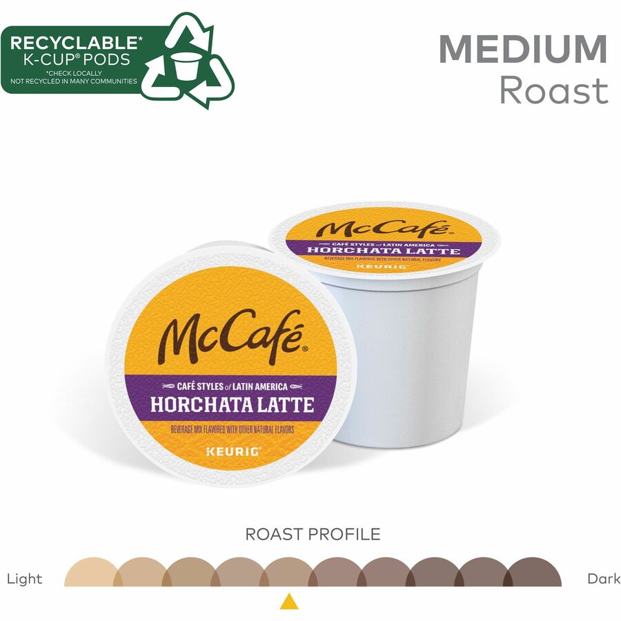 McCafé K-Cup Horchata Latte, Medium Roast, 24 K-Cups per Box, Compatible with Keurig Brewers