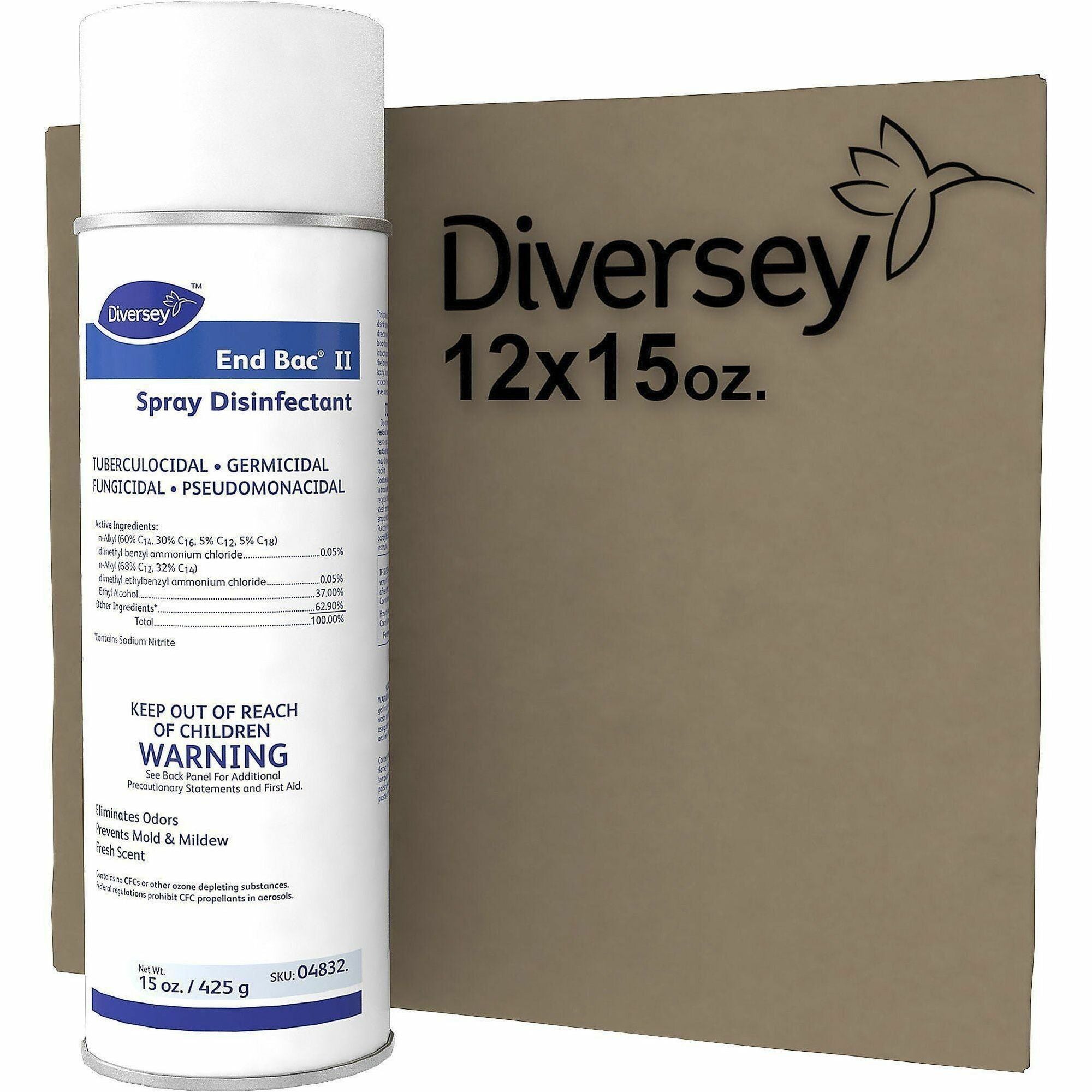 Ready-To-Use - 15 oz (0.94 lb) - 11.1 pH - Fresh Scent - Fungicide, Tuberculocide, Fungi Resistant, Mold Resistant, Mildew Resistant - Colorless - 12 / Carton