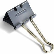 Officemate Large Binder Clip, 6.4" Length x 4" Width, 1" Capacity, Gray, 1 Box