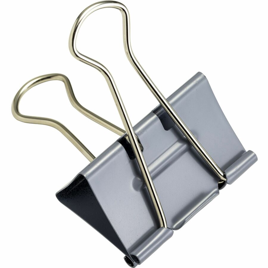 Officemate Large Binder Clip, 6.4" Length x 4" Width, 1" Capacity, Gray, 1 Box