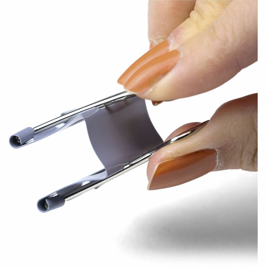 Officemate Binder Clip, Small, Gray, 2.8" x 1.7", 0.38" Capacity, 12 per Box