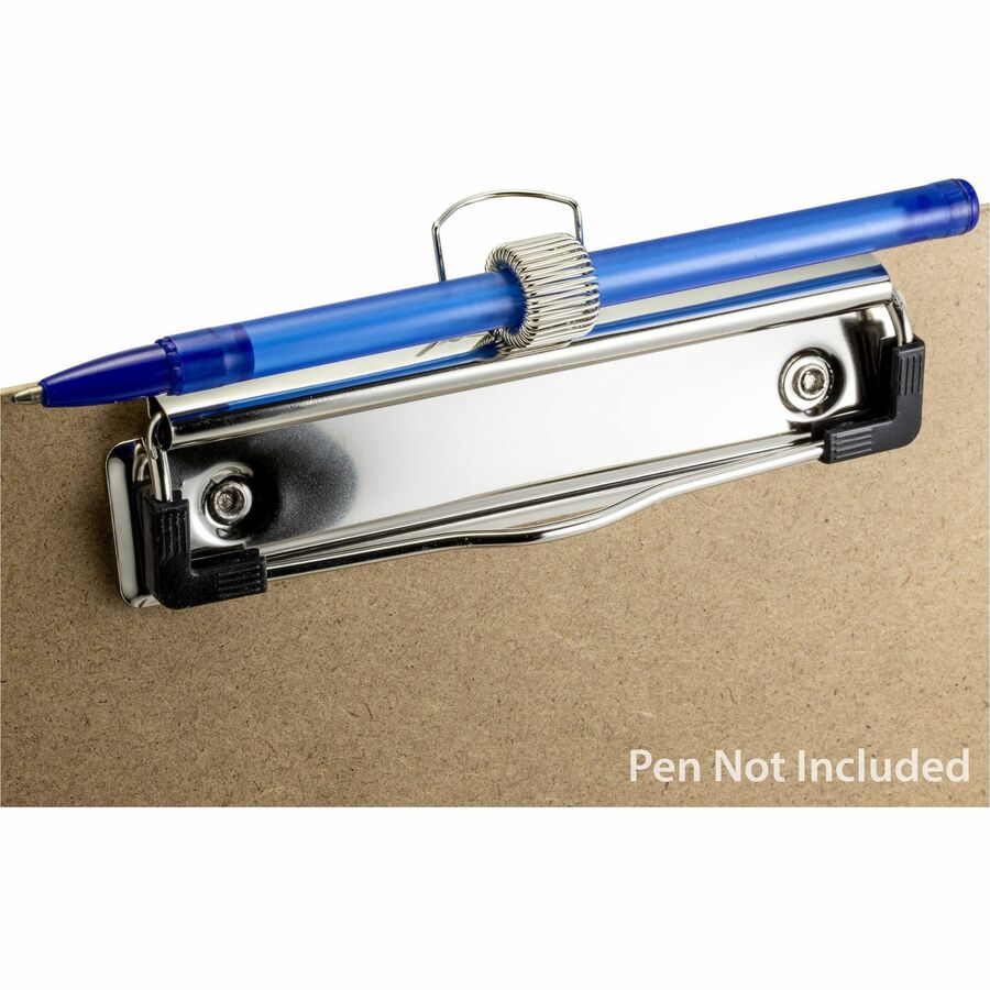 Officemate Low Profile Wood Letter Size Clipboard w Pen Holder