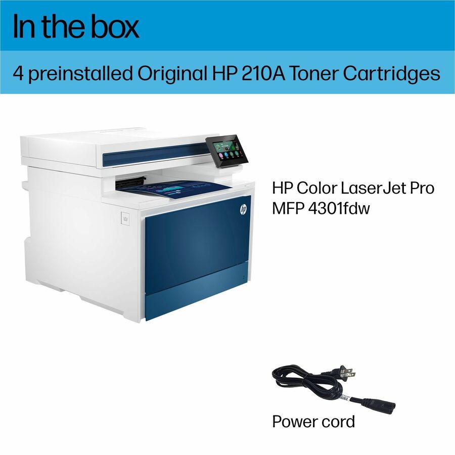 HP LaserJet Pro 4301fdw Wireless Laser Multifunction Printer - Color