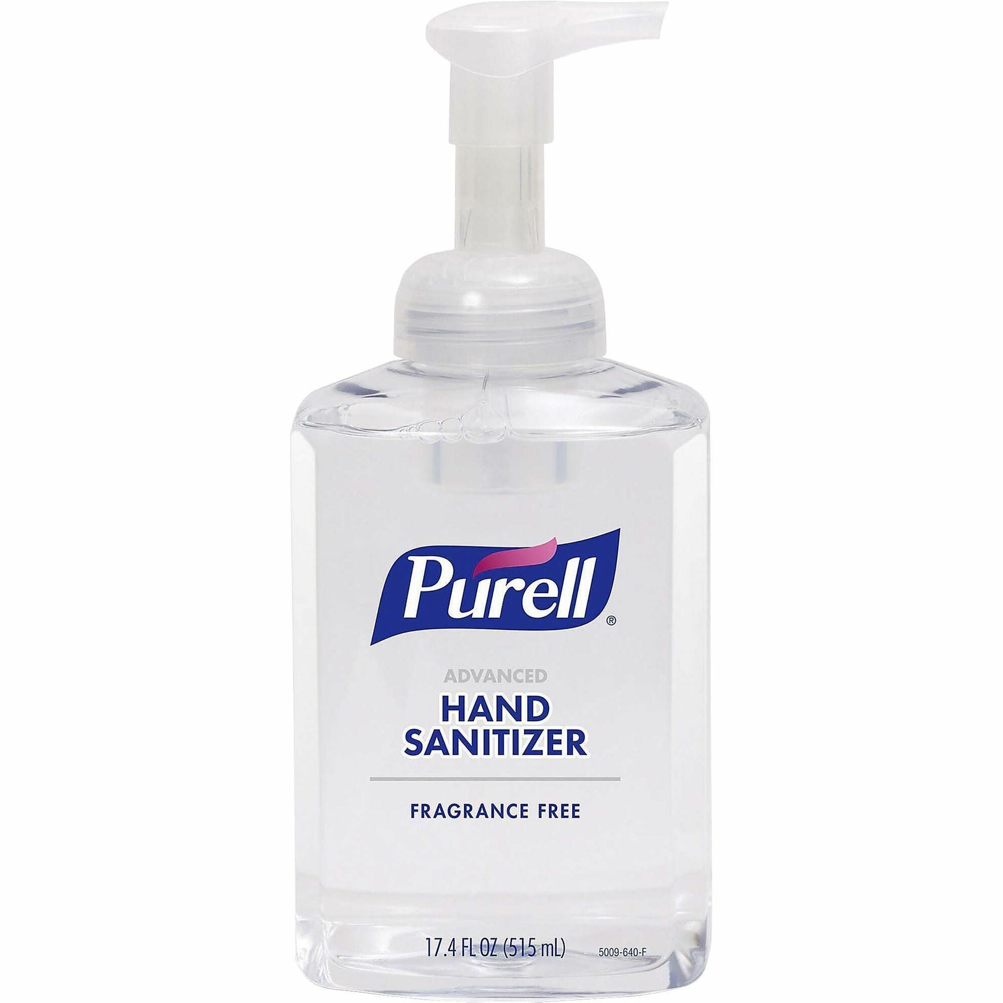 PURELL Advanced Hand Sanitizer Fragrance Free Foam, 1.09 lb Pump Bottle, Clear, Quick Drying, Fragrance-Free, 1 Each