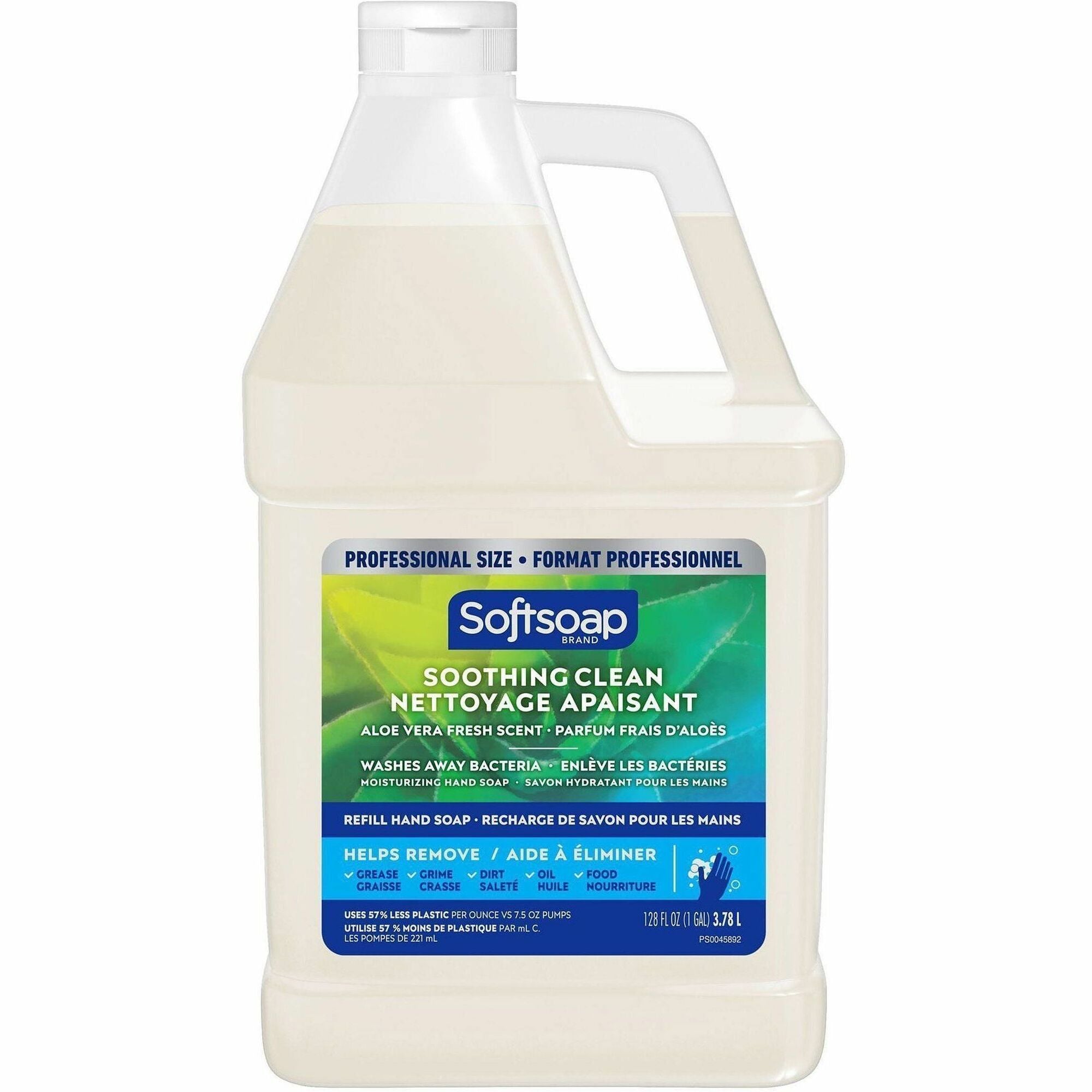 Aloe Vera Scent - 8 lb - Grease Remover, Grime Remover, Dirt Remover, Oil Remover, Food Remover, Bacteria Remover - Hand, Skin - White - pH Balanced - 1 Each