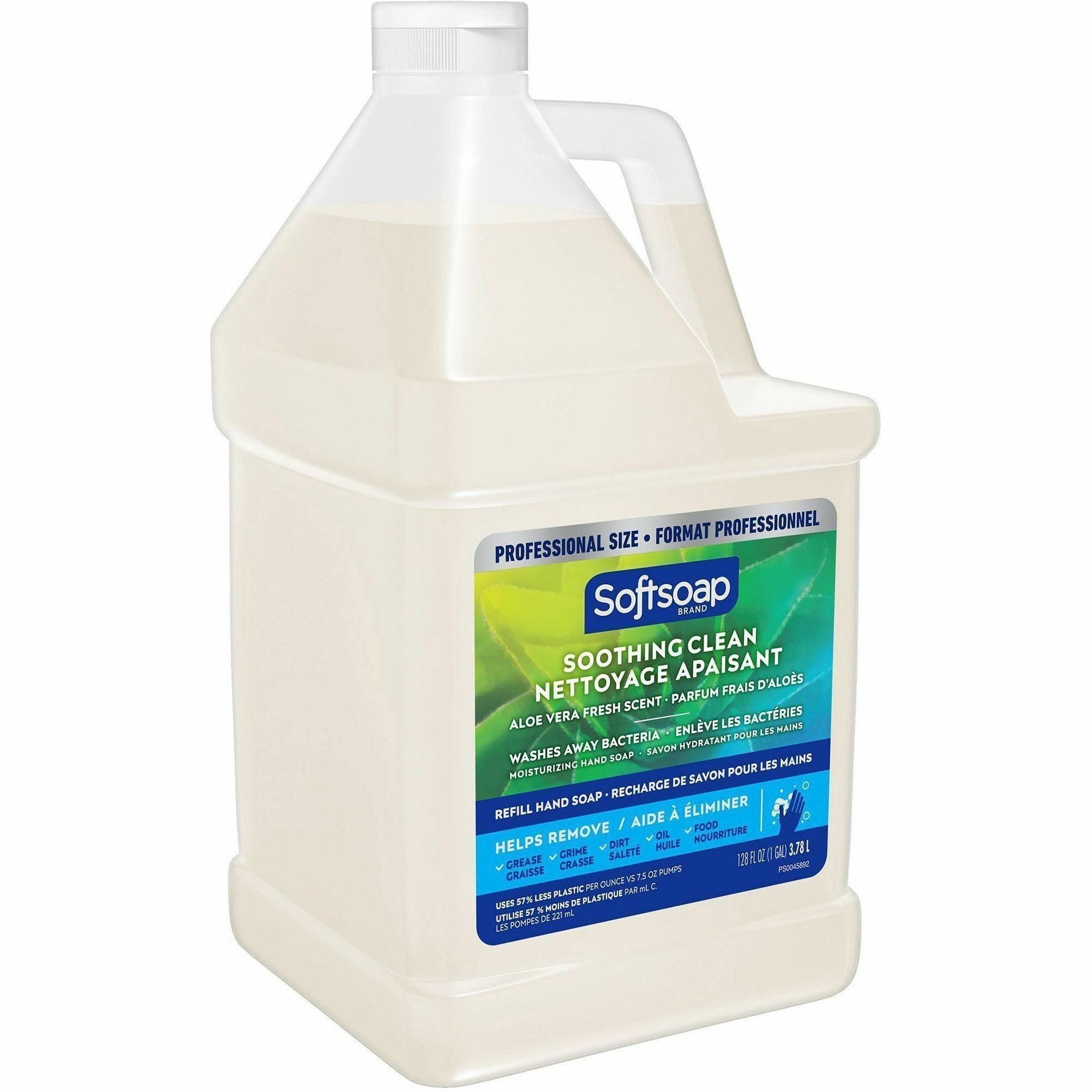 Aloe Vera Scent - 8 lb - Grease Remover, Grime Remover, Dirt Remover, Oil Remover, Food Remover, Bacteria Remover - Hand, Skin - White - pH Balanced - 1 Each