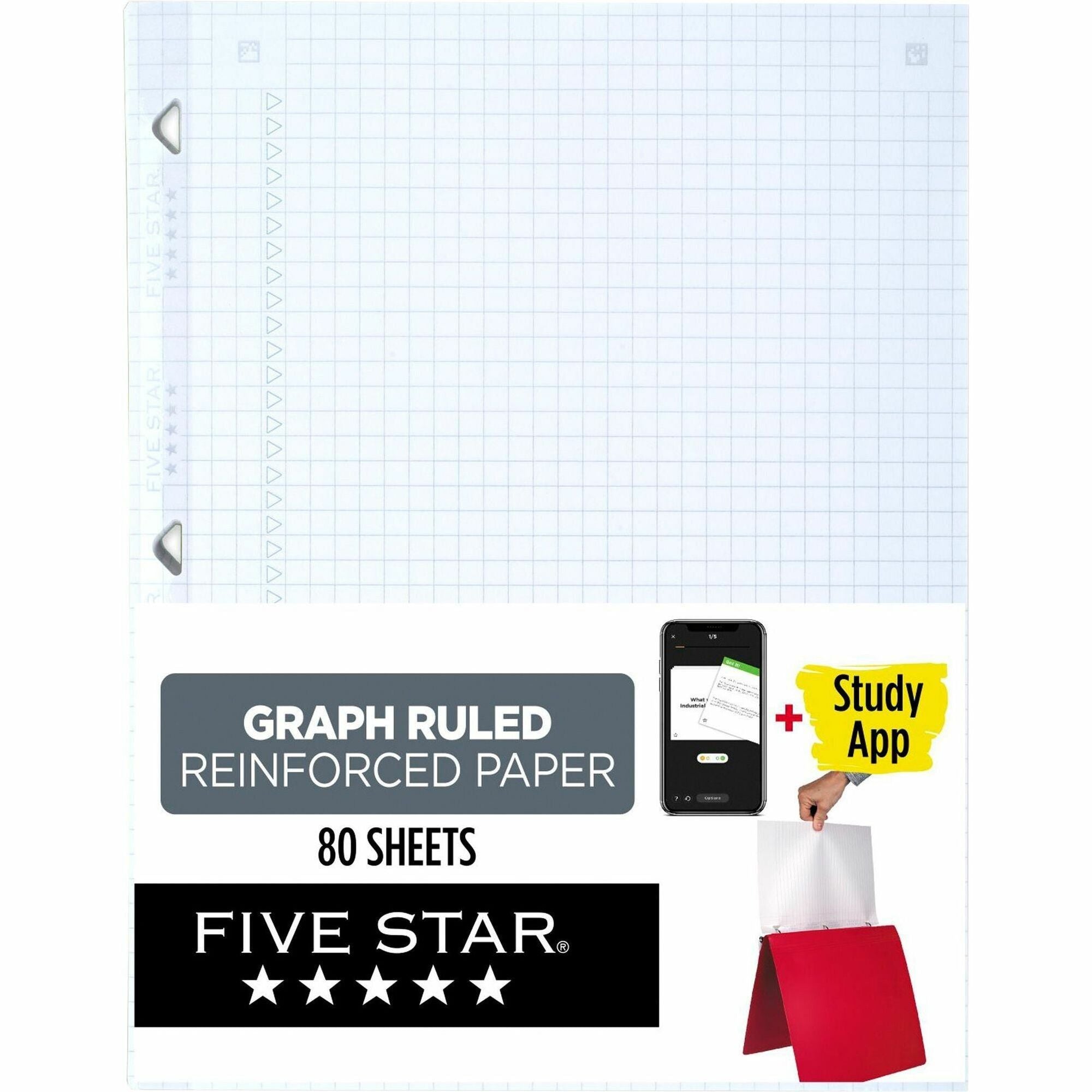 Five Star Reinforced Graph-Ruled Filler Paper