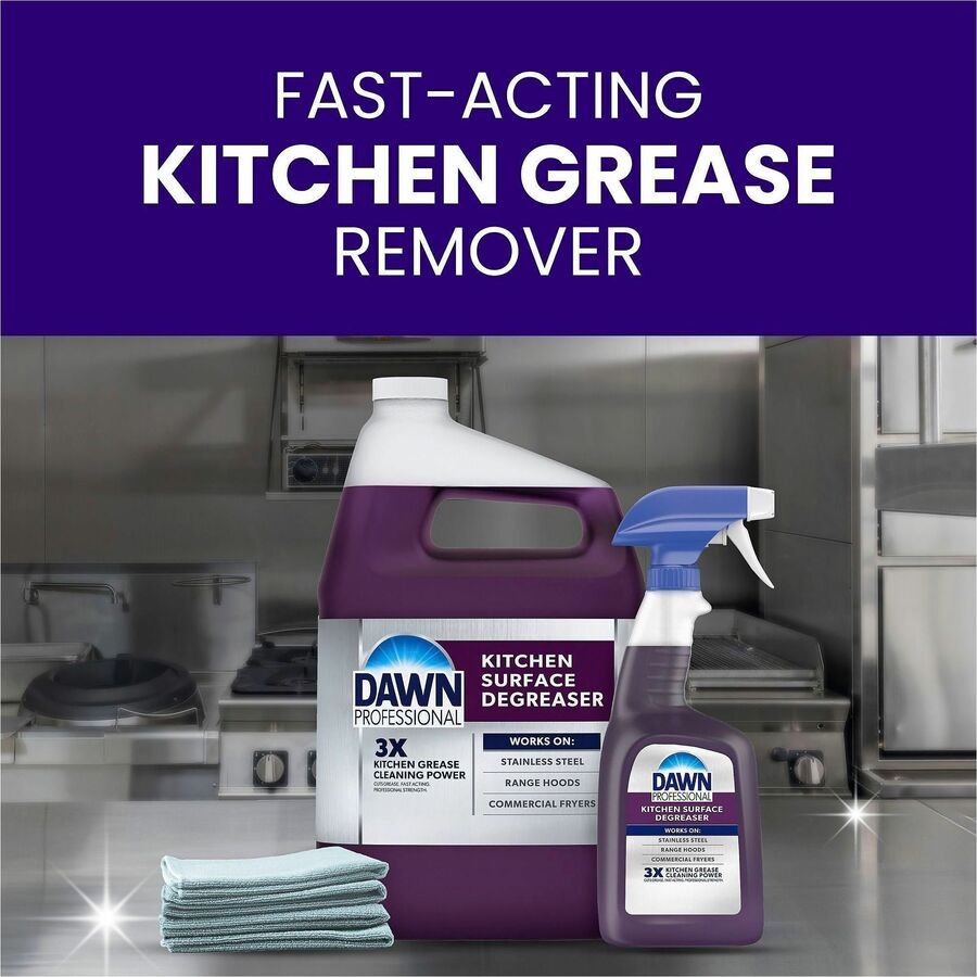 Dawn Pro Heavy Duty Degreaser, Ready-To-Use Spray, 32 fl oz (1 quart), Phosphate-Free, Caustic-Free, Non-Flammable, Purple, 1 Bottle
