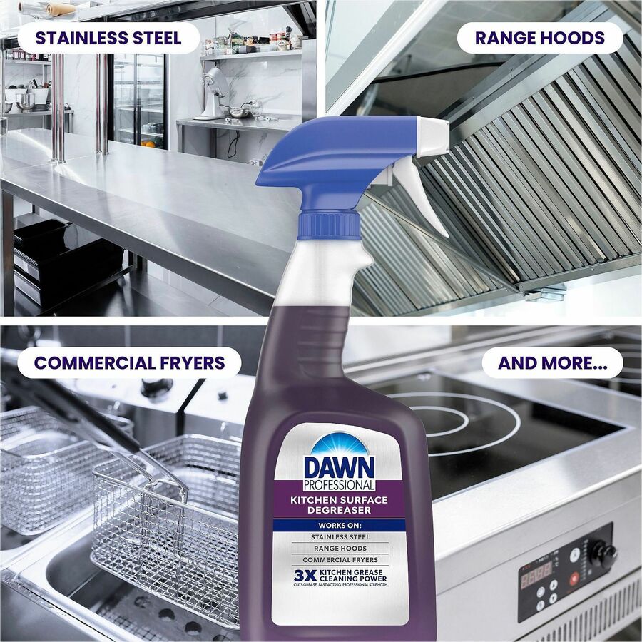 Dawn Pro Heavy Duty Degreaser, Ready-To-Use Spray, 32 fl oz (1 quart), Phosphate-Free, Caustic-Free, Non-Flammable, Purple, 1 Bottle