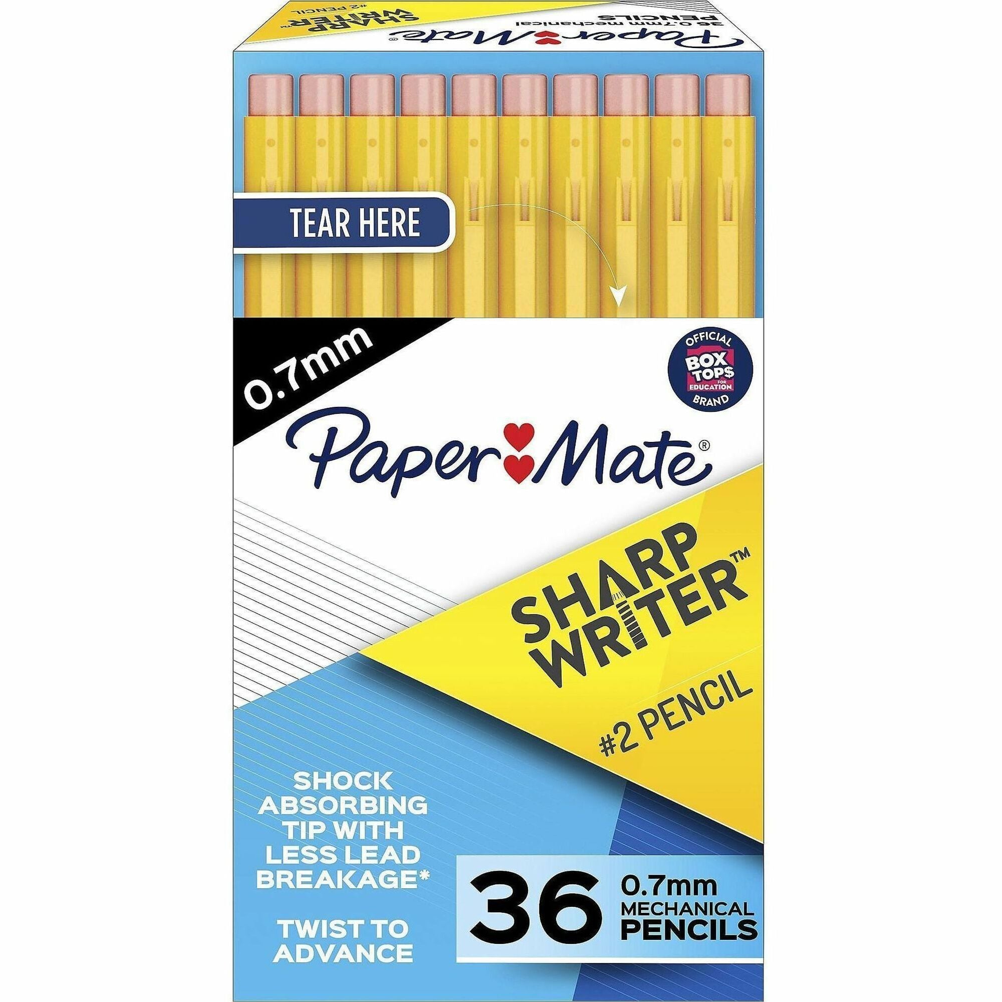 0.7 mm Graphite Lead - # 2.5 - Classic Yellow Plastic Barrel - 36 / Box