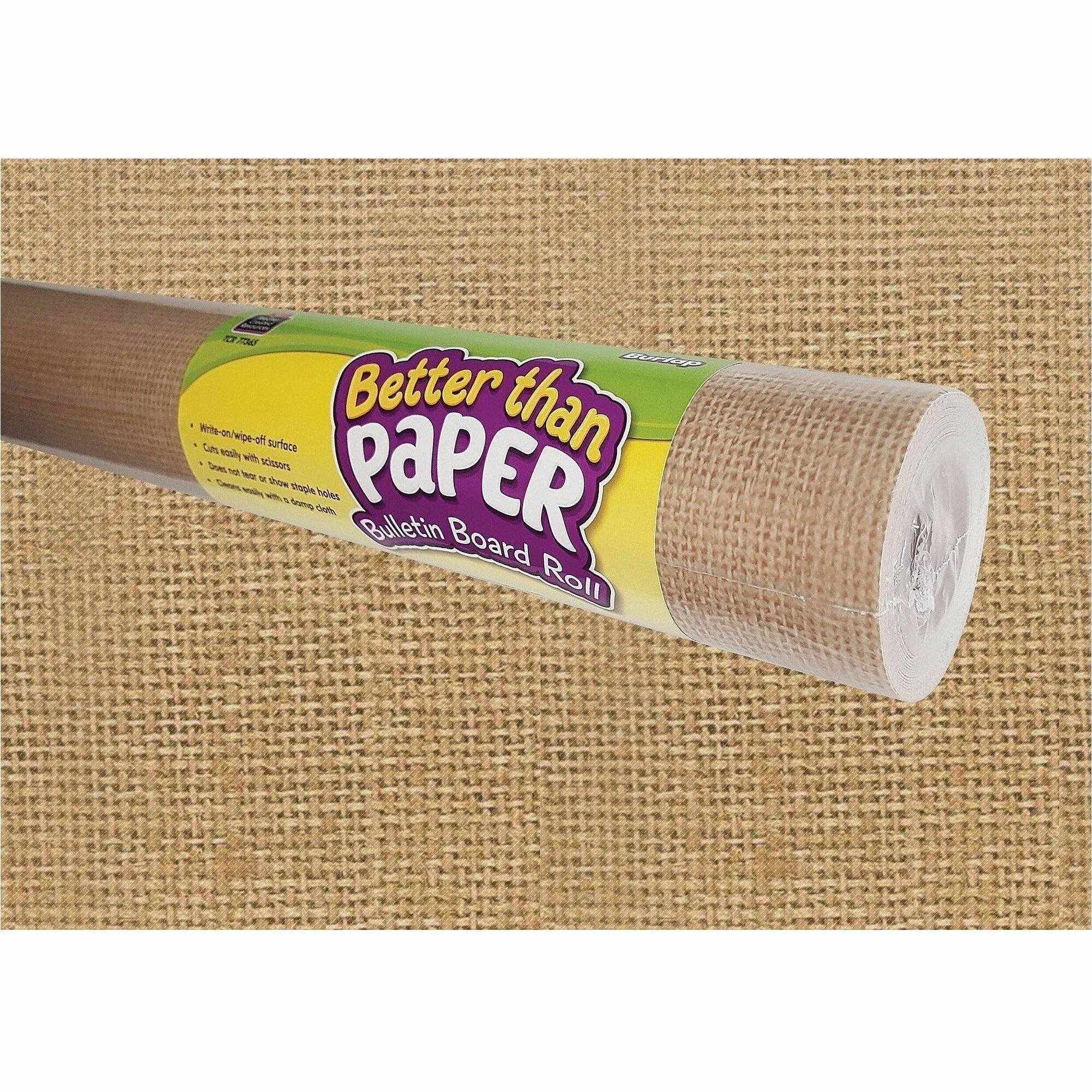 Teacher Created Resources Better Than Paper Board Roll, Burlap, 48" x 12 ft, 1 Roll