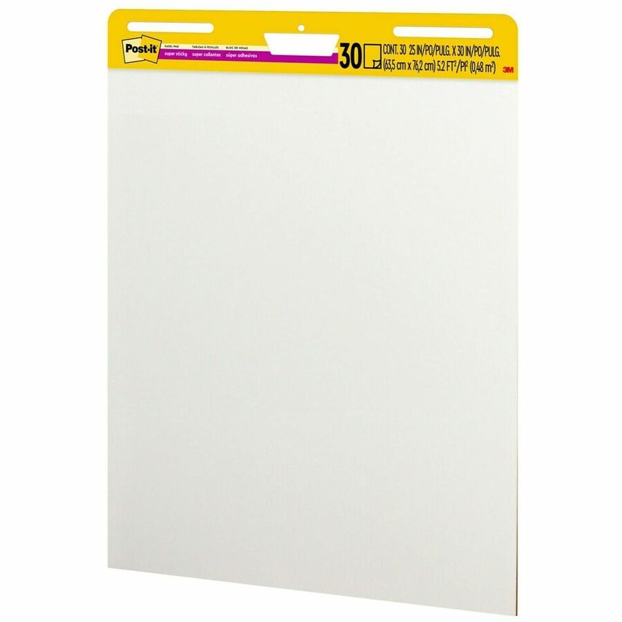 Post-it Super Sticky Easel Pad, 25" x 30", White, 8 Pack