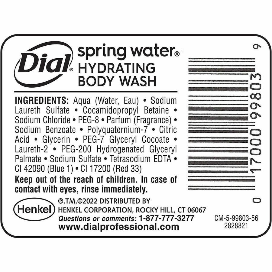 Spring Water Scent - 15 fl oz - Bottle Dispenser - Body - Moisturizing - Blue - Residue-free - 1 Each