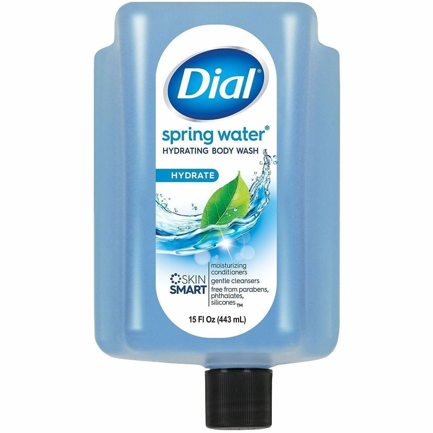 Spring Water Scent - 15 fl oz - Bottle Dispenser - Body - Moisturizing - Blue - Residue-free - 1 Each