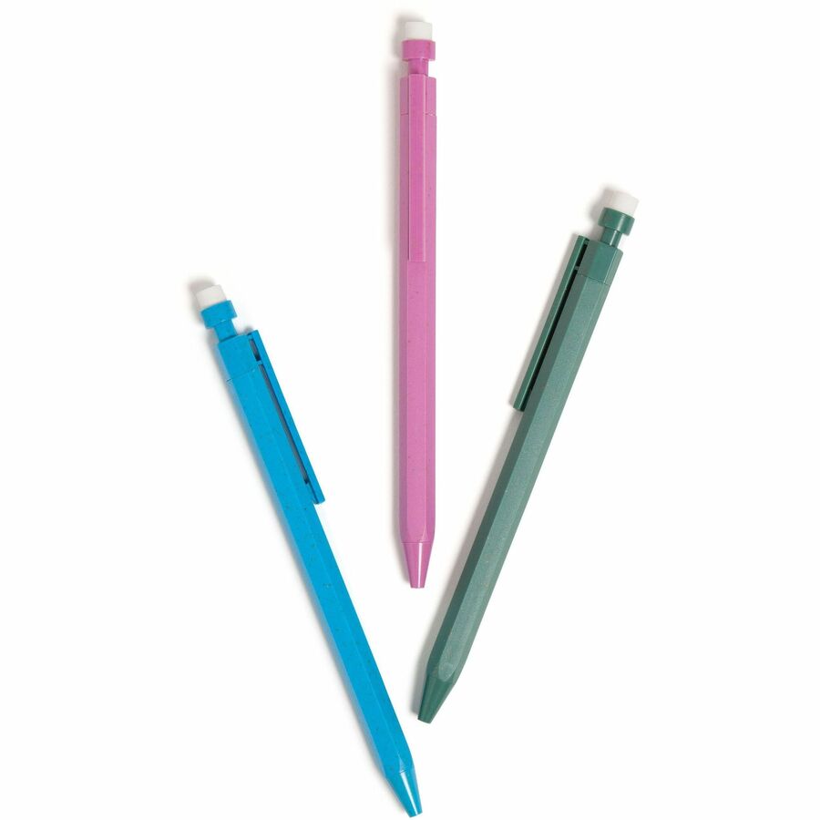 0.7 mm Green, Pink, Blue, Gray Lead - HB/#2 - Refillable - Green, Pink, Blue Barrel - 12 / Pack