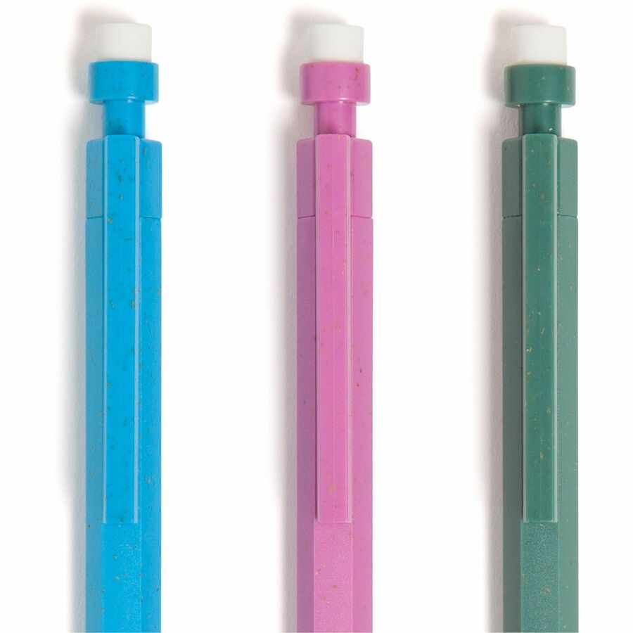 0.7 mm Green, Pink, Blue, Gray Lead - HB/#2 - Refillable - Green, Pink, Blue Barrel - 12 / Pack