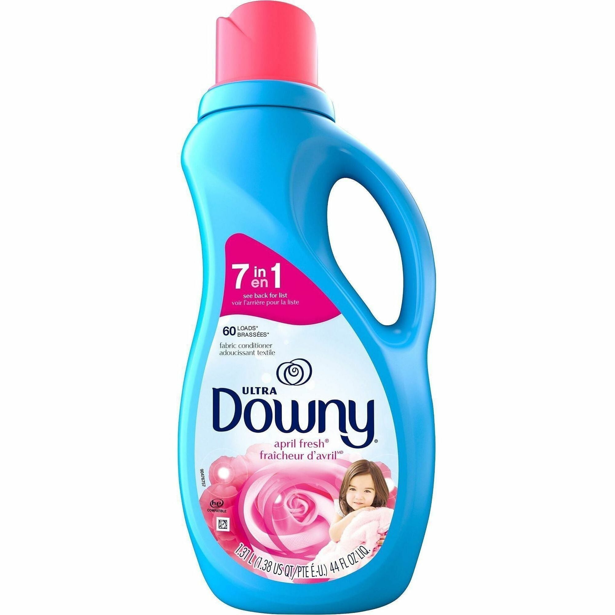 Downy Ultra Fabric Conditioner, April Fresh Scent, Anti-static, Easy to Use, Light Blue, 44 oz, 1 Bottle