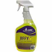 RMC Jiffy Spray Cleaner, Ready-To-Use, 32 fl oz (1 quart), 13.5 pH, Water Based, Rinse-free, Water Soluble, Clear Yellow-Green, 1 Each