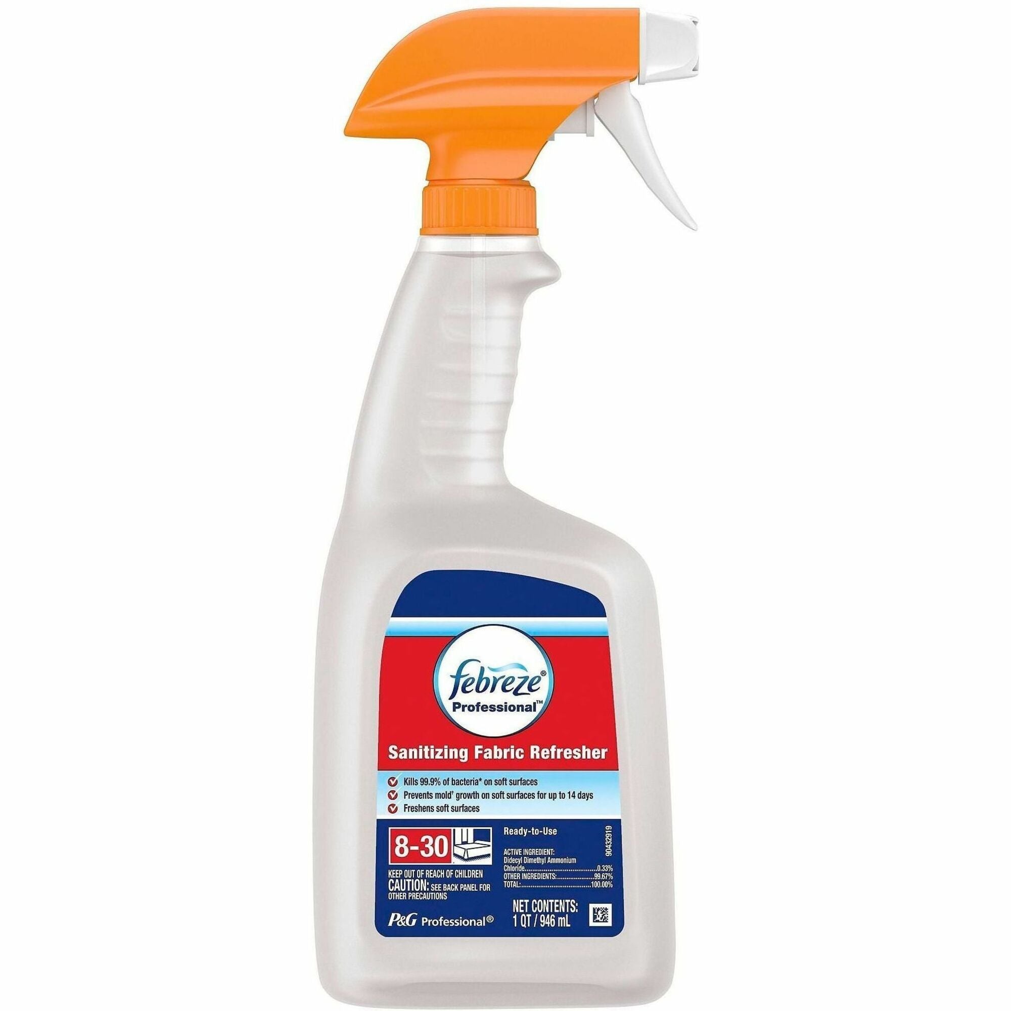 Febreze Sanitizing Fabric Refresh Concentrate, Light Fresh Scent, Mold & Mildew Resistant, Red/Blue, 32 oz (2 lb), 1 Each