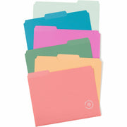 8 1/2" x 11" - Assorted Tab Position - Poly - Assorted - 0% Recycled - 24 / Pack