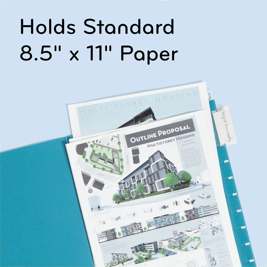 8 1/2" x 11" - 1/2" Expansion - Poly - Assorted - 0% Recycled - 12 / Pack