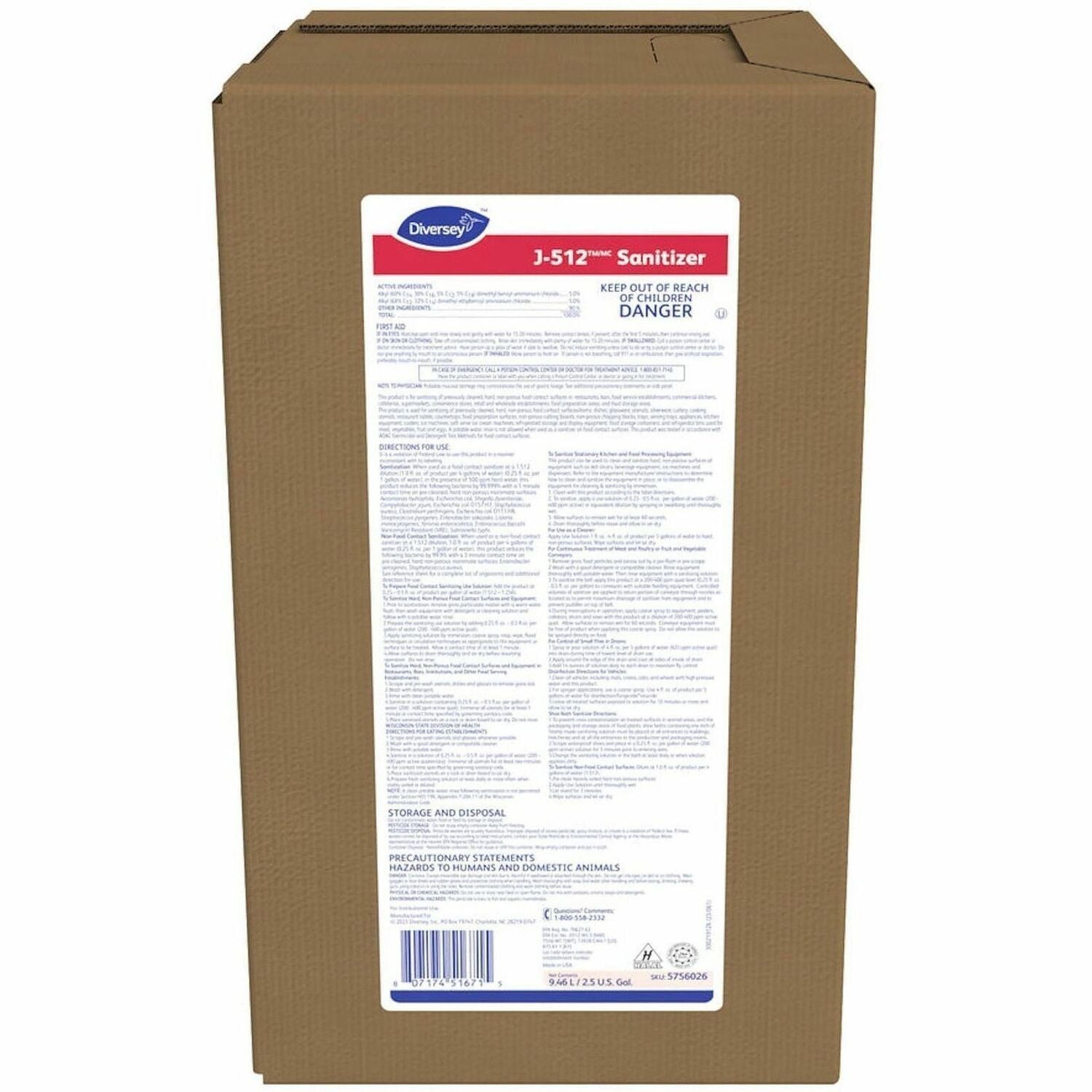 Diversey J-512TM/MC Sanitizer