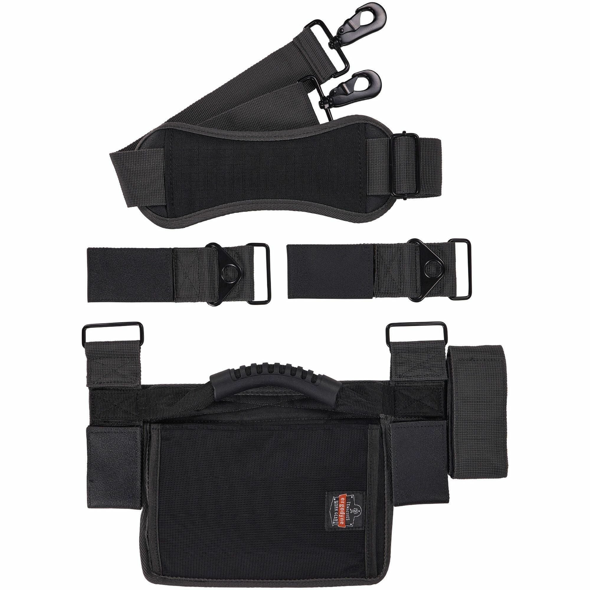 100 lb Load Capacity - Hook & Loop Attachment - Black - 1 Each