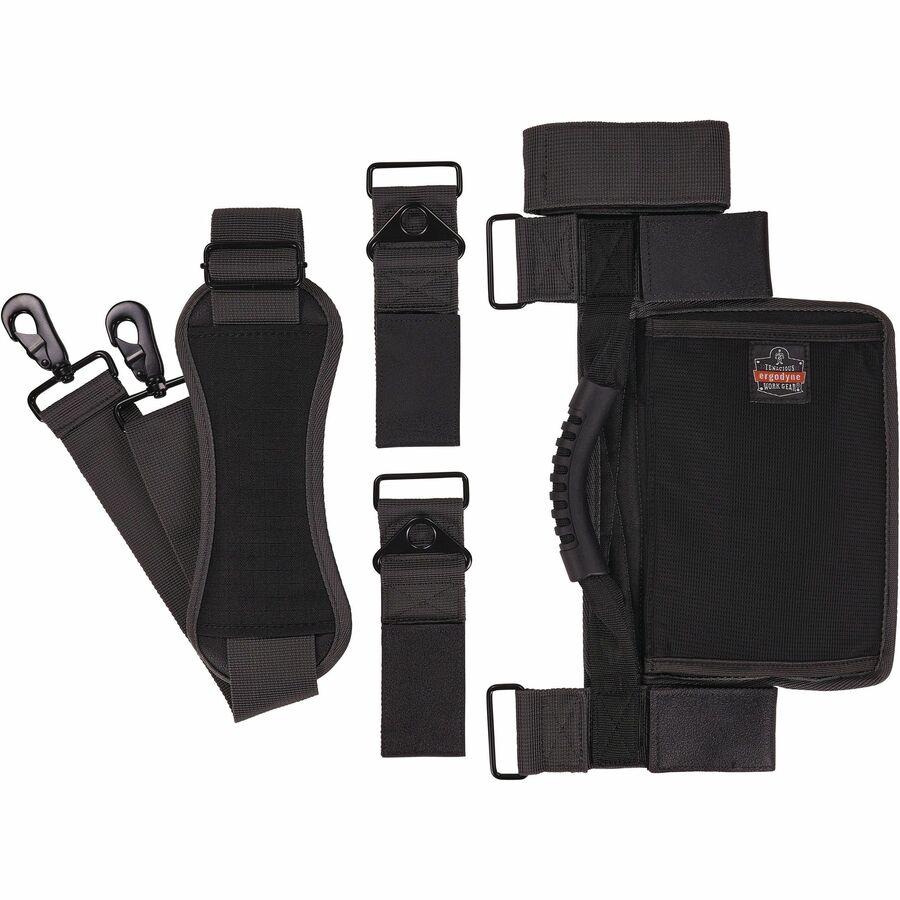 100 lb Load Capacity - Hook & Loop Attachment - Black - 1 Each