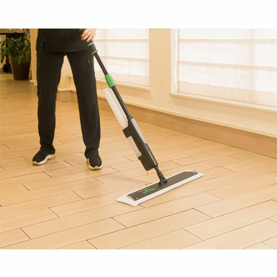 Rectangle18.50" Length - Floor, Mopping - Disposable - MicroFiber - Green, Black - 50 / Carton