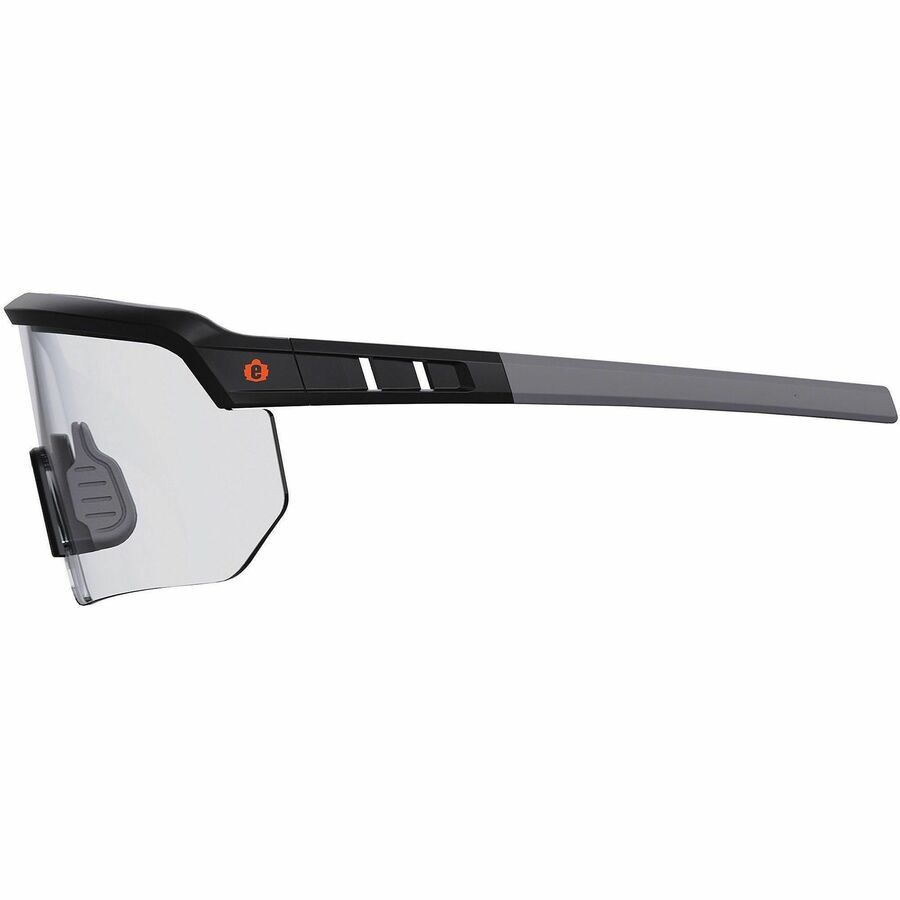 Ergodyne AEGIR Enhanced Anti-Fog Safety Glasses, Clear Lens, Matte Black Frame, Polycarbonate/Rubber, Strap Closure, Anti-scratch, Non-slip, Lightweight, Impact Resistant, 1 Each