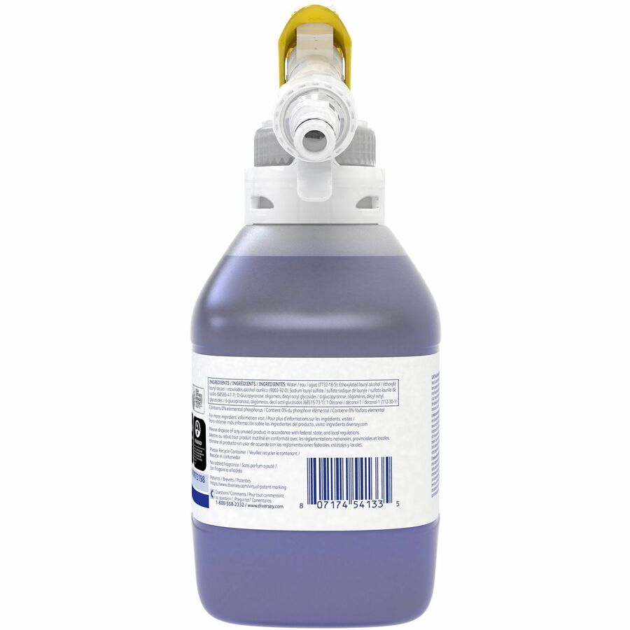 Concentrate - 50.7 fl oz (1.6 quart) - 7 pH - Streak-free, Non Ammoniated, Quick Drying, Non-smearing, Fragrance-free - Blue - 2 / Carton