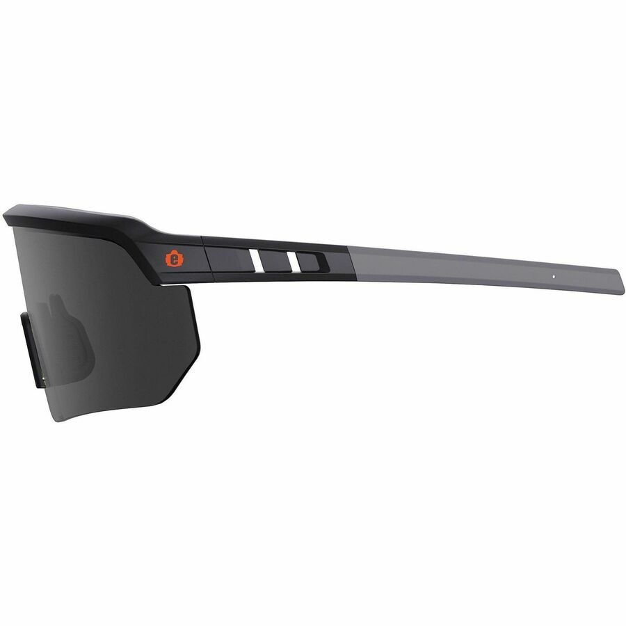 Ergodyne Skullerz AEGIR Enhanced Anti-Fog Safety Glasses, Matte Black Frame, Smoke Lens, Polycarbonate/Rubber, Strap Closure, Impact Resistant, Anti-Scratch, Lightweight, Adjustable, 1 Each