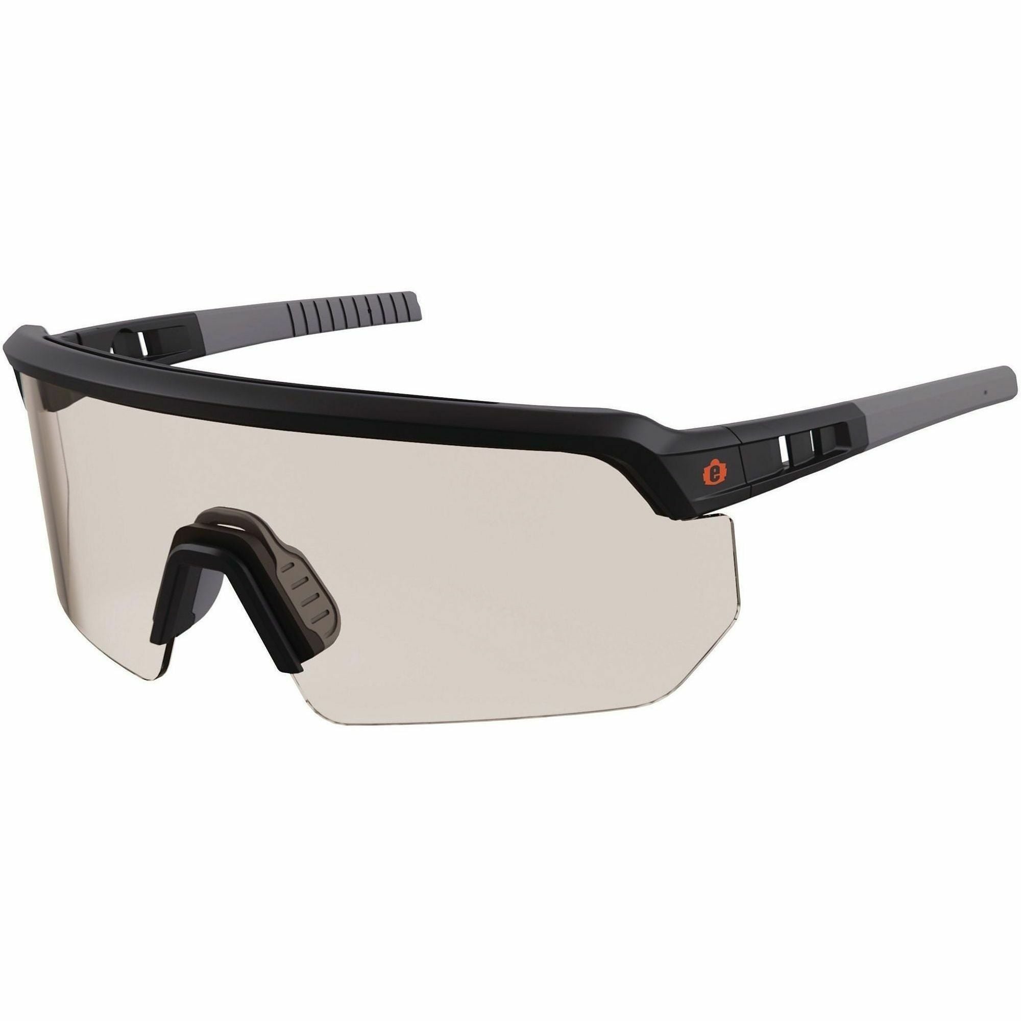 Ergodyne AEGIR Enhanced Anti-Fog Safety Glasses, Matte Black Frame, Polycarbonate & Rubber, Strap Closure, Anti-scratch, Non-slip, Lightweight, Impact Resistant, 1 Each