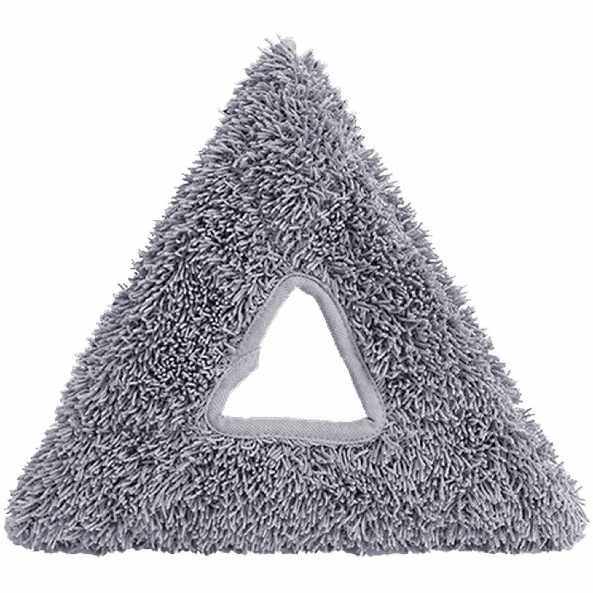 Unger Stingray Glass Washing Pad, Triangle, Microfiber, Green/Black, Durable Dirt & Grime Remover, 1 Each