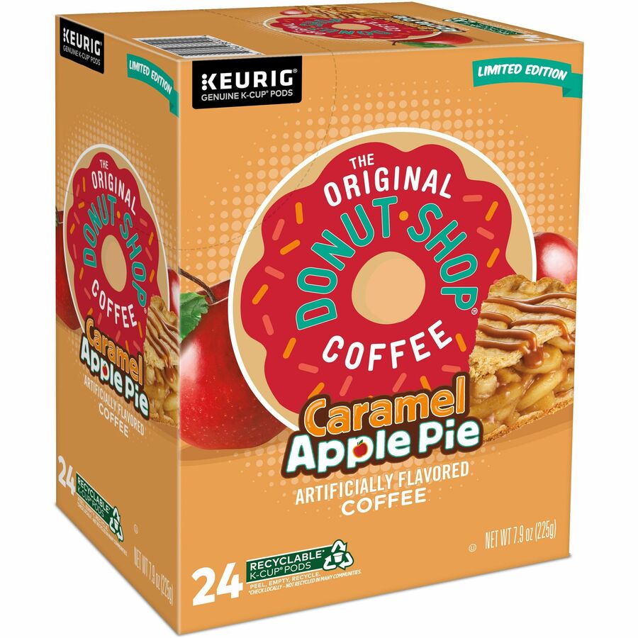 The Original Donut Shop Caramel Apple Pie Coffee, Light Roast, K-Cup, Kosher, 24/Box